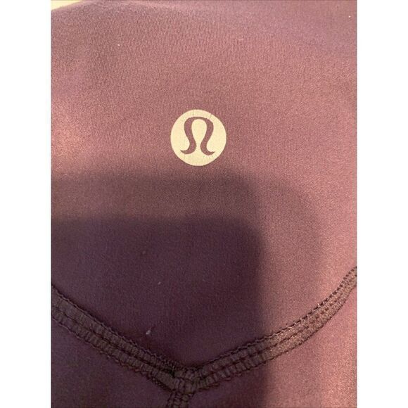Lululemon Womens Solid Plum Purple High Rise Athletic Leggings 8 - Picture 4 of 5